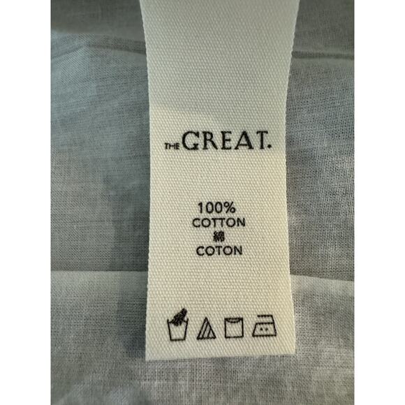 THE GREAT Dress Women’s Large The Short Nightingale Mini White Peasant Farmhouse - Picture 9 of 16